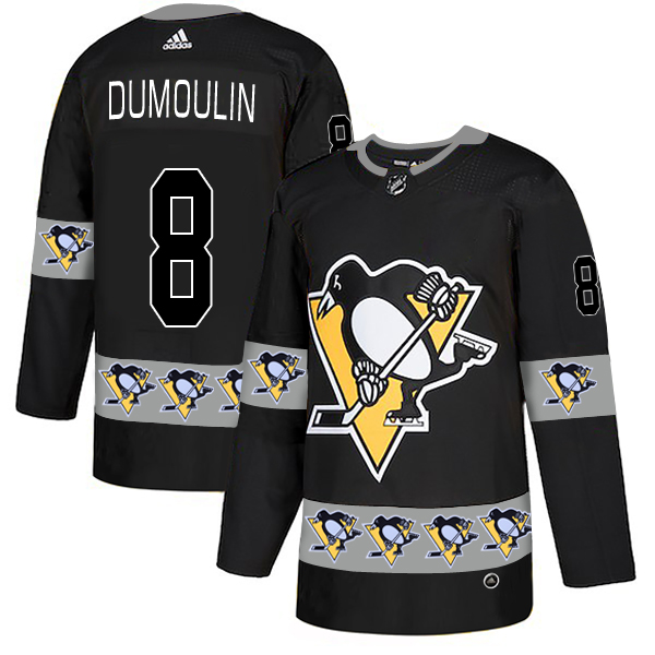 2019 Men Pittsburgh Penguins #8 Dumoulin black Adidas NHL jerseys->pittsburgh penguins->NHL Jersey